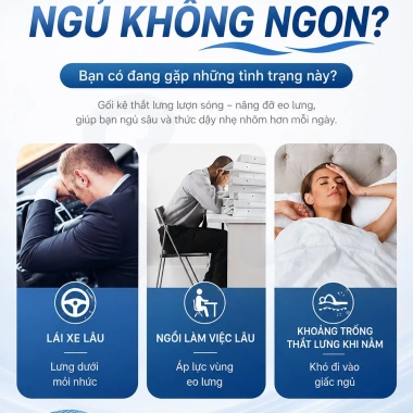 Gối kê thắt lưng lượn sóng Ema - Hỗ trợ bà bầu, giảm đau lưng, thoát vị đĩa đệm, 272k 2