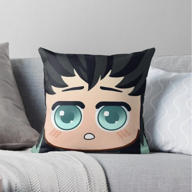Gối Kimetsu no Yaiba Thanh Gươm Diệt Quỷ Mắt Long Lanh Chibi Dễ Thương, Vỏ, Ruột, 100.000₫