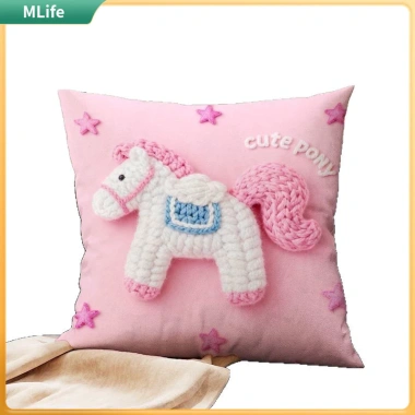 Gối Len Pony Hàn Quốc 45x45 Sofa Đệm Ins Trang Trí Nhà Cửa Giá 189.000₫