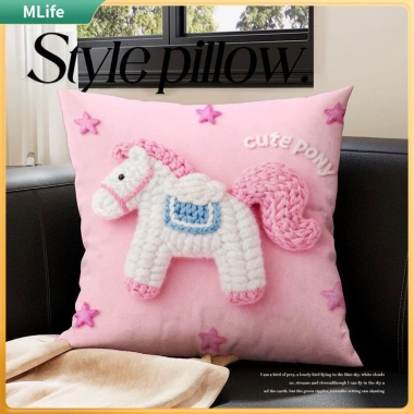 Gối Len Pony Hàn Quốc 45x45 Sofa Đệm Ins Trang Trí Nhà Cửa Giá 189.000₫