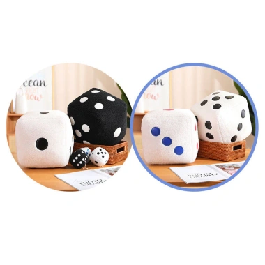 Gối lớn hình xúc xắc – Gối vuông vải nhung, mặt dây chuyền nhỏ, quà tặng sinh, 167.000₫