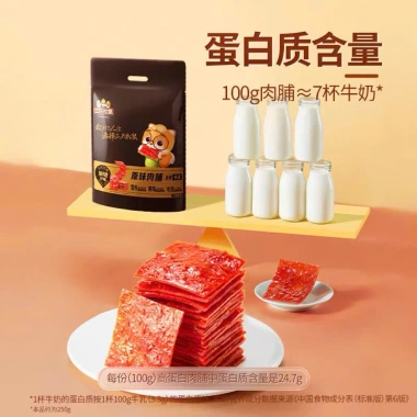 Gói lớn Thịt heo xấy khô nội địa Trung - Thịt miếng ăn vặt vị nguyên bản, cay, mặn ngọt, giảm giá 22% chỉ 73.000₫ 6