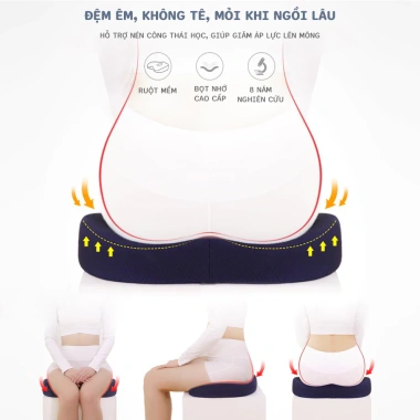Gối lót ghế y tế chống trĩ giảm mỏi mông, thích hợp bà bầu và nhân viên văn phòng - 129k 5