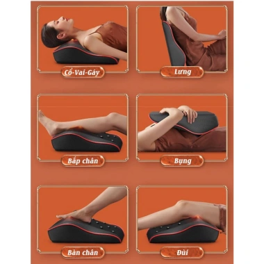 Gối Massage Cao Cấp Remote Cầm Tay 20 Bi Xoay Hồng Ngoại Kết Hợp 8 Nam Châm Từ Tính - Giá giảm còn 330.000 4