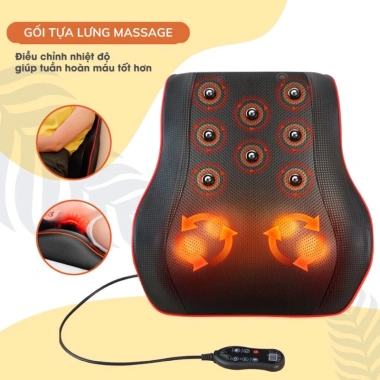 Gối Massage Cao Cấp Remote Cầm Tay 20 Bi Xoay Hồng Ngoại Kết Hợp 8 Nam Châm Từ Tính - Giá giảm còn 330.000 9