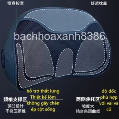 Gối Massage Cổ Vai 8D Công Nghệ Chườm Nóng - Xuất Nga Giá Ưu Đãi 400k