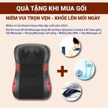 Gối Massage Cổ Vai Gáy Genji 8D - Máy Mát Xa Toàn Thân, Giá Ưu Đãi 890.000₫