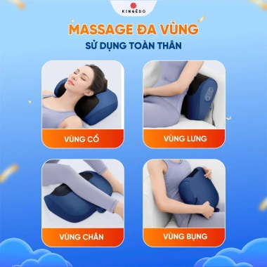 Gối Massage Cổ Vai Gáy KingEdo KN23 3D Nhiệt Hồng Ngoại - Giảm Đau Mỏi, 495k 6 Gối Massage Cổ Vai Gáy KingEdo KN23 3D Nhiệt Hồng Ngoại - Giảm Đau Mỏi, 495k 6
