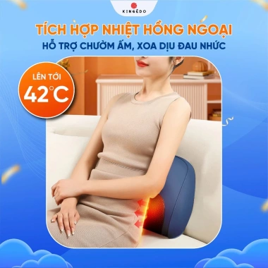 Gối Massage Cổ Vai Gáy KingEdo KN23 3D Nhiệt Hồng Ngoại - Giảm Đau Mỏi, 495k 7 Gối Massage Cổ Vai Gáy KingEdo KN23 3D Nhiệt Hồng Ngoại - Giảm Đau Mỏi, 495k 7