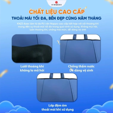 Gối Massage Cổ Vai Gáy KingEdo KN23 3D Nhiệt Hồng Ngoại - Giảm Đau Mỏi, 495k