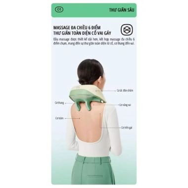 Gối Massage Cổ Vai Gáy miLife M7 - Giảm Đau Cơ, Công Nghệ Siêu Êm, Giá Ưu Đãi 1.249.000 VND
