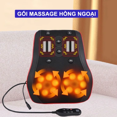 Gối Massage Cổ Vai Gáy ZASKY + Máy Massage Hông Ngoại KL-19 Mát Xa Toàn Thân 129k