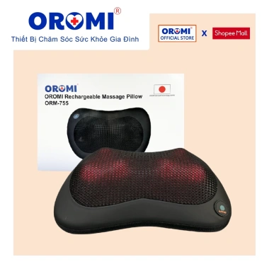 Gối Massage Nhiệt Hồng Ngoại OROMI ORM-755 6 Bóng Xoay - Mát Xa Cổ Vai Gáy, Thắt Lưng - Giá 800k