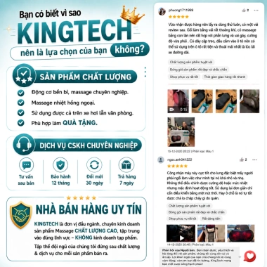 Gối Massage Nhiệt KINGTECH KP-315 4 Bóng Xoay - Cổ Vai Gáy, Thắt Lưng - Chính Hãng 9
