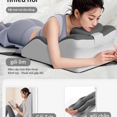 Gối Memory Foam Đa Năng ICON - Giảm Đau Vai Gáy, Ôm Sát Cổ, Hỗ Trợ Giấc Ngủ