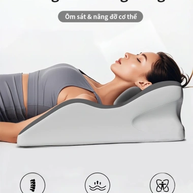 Gối Memory Foam Đa Năng ICON - Giảm Đau Vai Gáy, Ôm Sát Cổ, Hỗ Trợ Giấc Ngủ