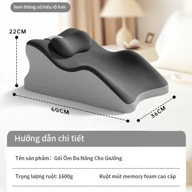 Gối Memory Foam Đa Năng ICON - Giảm Đau Vai Gáy, Ôm Sát Cổ, Hỗ Trợ Giấc Ngủ 9 Gối Memory Foam Đa Năng ICON - Giảm Đau Vai Gáy, Ôm Sát Cổ, Hỗ Trợ Giấc Ngủ 9