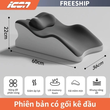 Gối Memory Foam Đa Năng ICON - Giảm Đau Vai Gáy, Ôm Sát Cổ, Hỗ Trợ Giấc Ngủ 10 Gối Memory Foam Đa Năng ICON - Giảm Đau Vai Gáy, Ôm Sát Cổ, Hỗ Trợ Giấc Ngủ 10