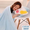 Gối mền mèo con 3 trong 1 nỉ nhung cực mịn - Bộ chăn gối văn phòng 139k 5