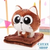 Gối mền mèo con 3 trong 1 nỉ nhung cực mịn - Bộ chăn gối văn phòng 139k 8