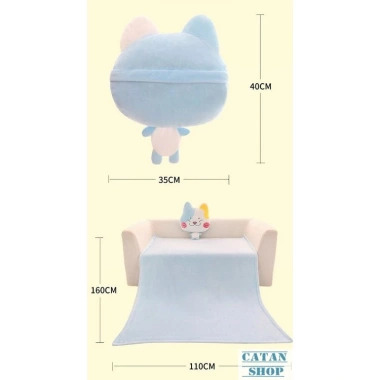 Gối mền mèo con 3 trong 1 nỉ nhung cực mịn - Bộ chăn gối văn phòng 139k 9 Gối mền mèo con 3 trong 1 nỉ nhung cực mịn - Bộ chăn gối văn phòng 139k 9