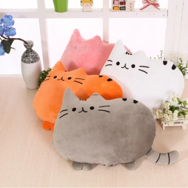 Gối mèo mặt lớn - Đệm đầu giường sofa, trang trí nhà, hình bánh quy, 187k VND 2