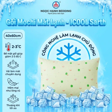 Gối Mochi iCool lông vũ mát lạnh, mềm mại - Tặng áo gối ngẫu nhiên, chỉ 120k - Ngọc Hạnh Bedding Gối Mochi iCool lông vũ mát lạnh, mềm mại - Tặng áo gối ngẫu nhiên, chỉ 120k - Ngọc Hạnh Bedding