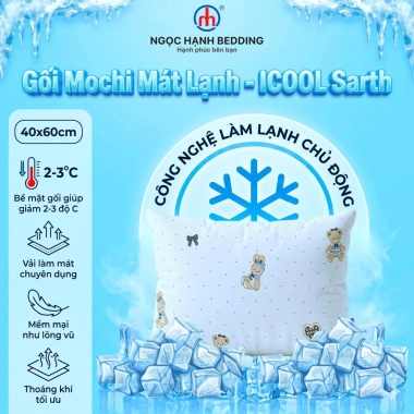 Gối Mochi iCool lông vũ mát lạnh, mềm mại - Tặng áo gối ngẫu nhiên, chỉ 120k - Ngọc Hạnh Bedding 5 Gối Mochi iCool lông vũ mát lạnh, mềm mại - Tặng áo gối ngẫu nhiên, chỉ 120k - Ngọc Hạnh Bedding 5