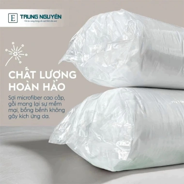 Gối nằm lông vũ cao câp Trung Nguyên: ruột to mềm mại, êm ái, khóa kéo, giá chỉ 359k 7