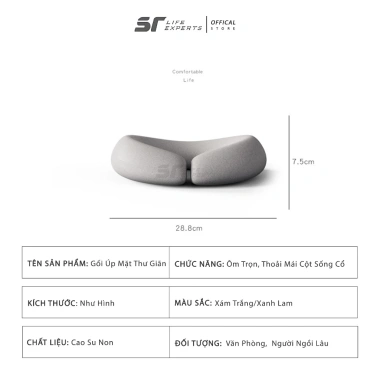 Gối Nằm Úp Mặt Sairui Cao Su Non Công Thái Học - Thư Giãn Spa Massage, Giá 139k 7