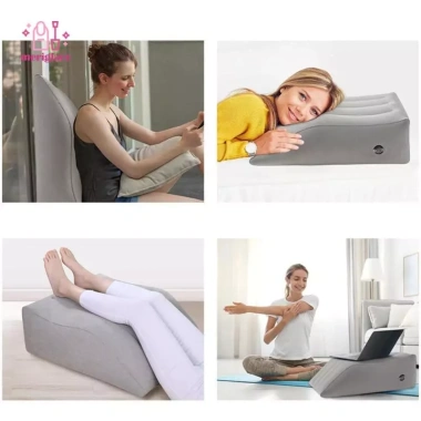 Gối Nêm Di Động Dễ Thổi Nâng Đầu Gối, Gối Chân Bơm Hơi Thư Giãn Ngủ - Giá 266.760₫