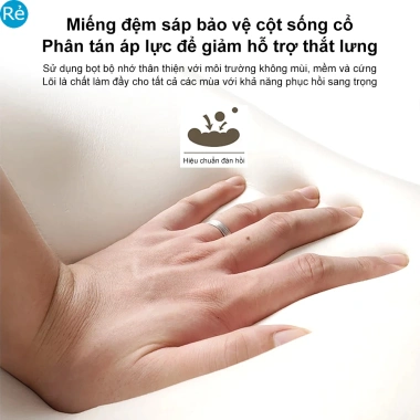 Gối & Nệm Tựa Đầu, Lưng Cao Su Non Cao Cấp - Giá chỉ 9.000đ, hỗ trợ ngủ thoải mái