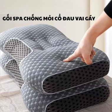 Gối ngủ chống đau mỏi cổ vai gáy spa, thoáng khí, giảm ngáy, giá ưu đãi 50.000đ