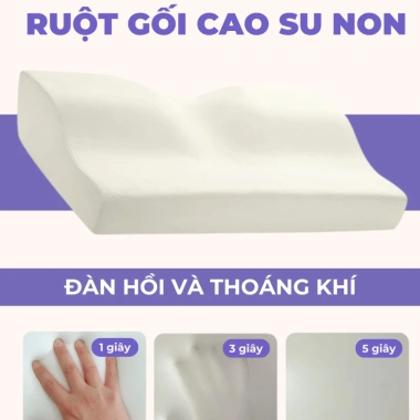 Gối ngủ nhanh cao su non CECILA cho người lớn - Công thái học giảm đau vai gáy, hỗ trợ ngủ sâu