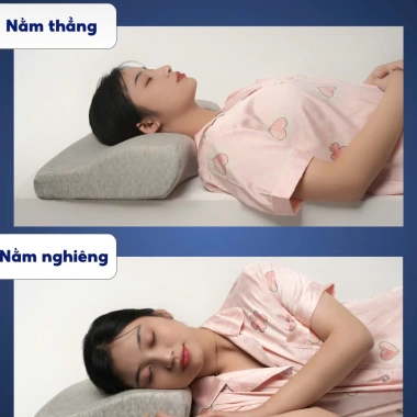Gối ngủ nhanh cao su non CECILA cho người lớn - Công thái học giảm đau vai gáy, hỗ trợ ngủ sâu
