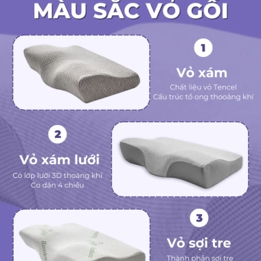 Gối ngủ nhanh cao su non CECILA cho người lớn - Công thái học giảm đau vai gáy, hỗ trợ ngủ sâu