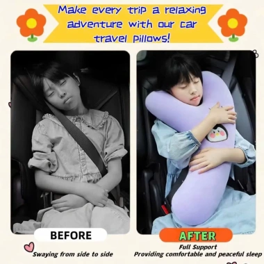 Gối ngủ ô tô tựa lưng ghế sau cho mọi lứa tuổi, an toàn chống đâm, giảm 210.000₫