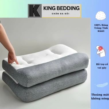 Gối ngủ spa dệt kim cao cấp hỗ trợ cổ vai gáy - êm mềm, thoáng mát, nhập khẩu, chỉ 59.000₫