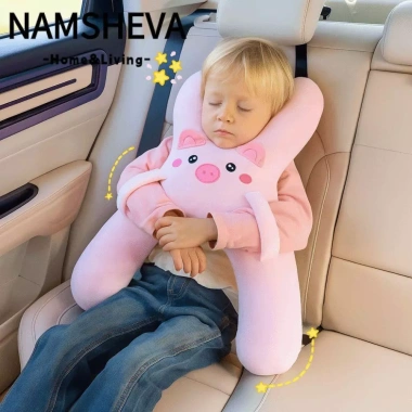 Gối Ngủ Trẻ Em NAMSHEVA - Tựa Đầu Ô Tô Thoáng Khí, Hoạt Hình, Tháo Rời, Gối Du Lịch