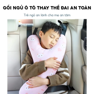 Gối ngủ trên ô tô Hi‑Sleep đa năng đỡ cổ, gối ôm ruột bông an toàn cho bé – Giá 128.000₫
