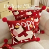 Gối Ngựa Lễ Hội Năm Mới Đỏ - Đệm Lưng Sofa Phòng Khách & Phòng Ngủ 3