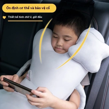 Gối ô tô an toàn cho trẻ em và người lớn ngăn bóp cổ ghế sau, giá ưu đãi 280.000đ 5