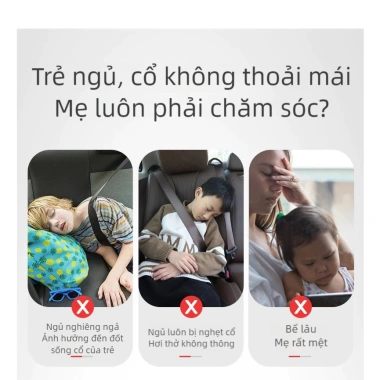 Gối ô tô trẻ em có dây an toàn, ngủ an toàn mọi hành trình, giá chỉ 147.000₫ 5