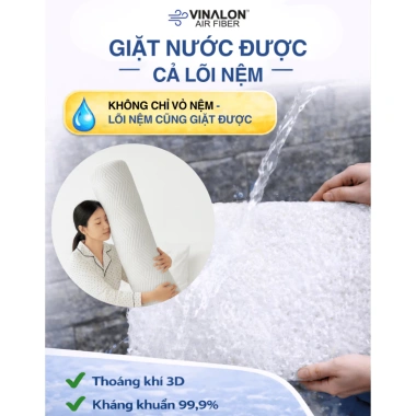Gối ôm Body Vinalon Air Fiber 3D thoáng khí, dễ vệ sinh - Giá chỉ 756.500 VND