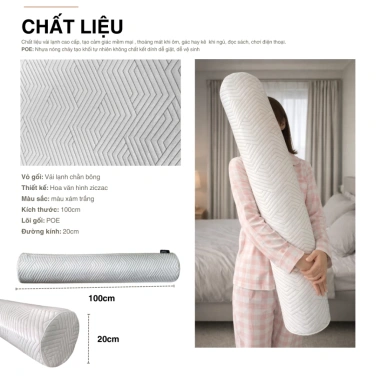 Gối ôm Body Vinalon Air Fiber 3D thoáng khí, dễ vệ sinh - Giá chỉ 756.500 VND