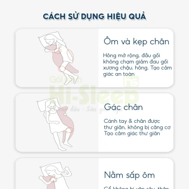 Gối ôm cao su non nguyên khối HI-SLEEP người lớn - Công thái học, ôm siêu thoải mái, giá 545k