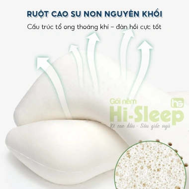 Gối ôm cao su non nguyên khối HI-SLEEP người lớn - Công thái học, ôm siêu thoải mái, giá 545k