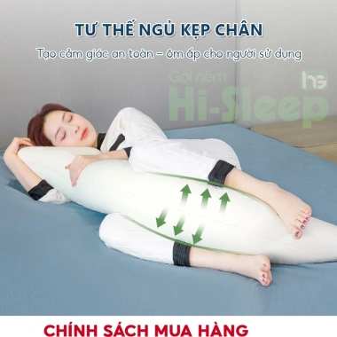 Gối ôm cao su non nguyên khối HI-SLEEP người lớn - Công thái học, ôm siêu thoải mái, giá 545k