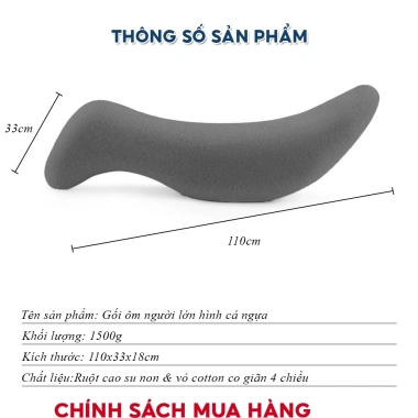 Gối ôm cao su non nguyên khối HI-SLEEP người lớn - Công thái học, ôm siêu thoải mái, giá 545k