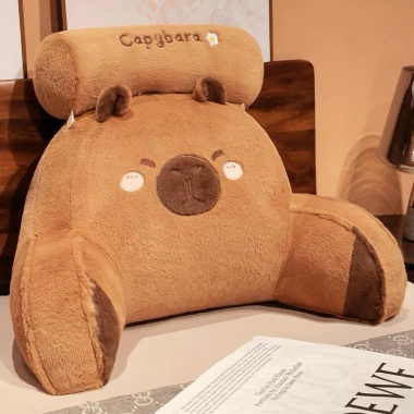 Gối ôm Capybara - Tựa lưng, đệm ngồi gấu bông, hỗ trợ lưng văn phòng, 259.000₫